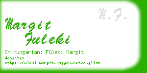 margit fuleki business card